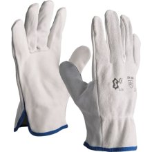 PAIRE GANTS CUIR PAUME FLEUR